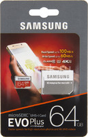 Карта памяти Samsung MicroSDXC UHS-I EVO Plus 64Gb 10class 4K HD