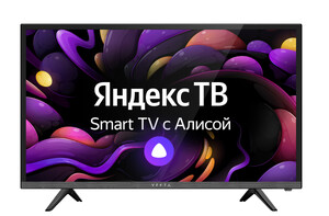 СМАРТ телевизор 24" VEKTA LD-24SR4715BS, 1366x768, HD READY, 60 Гц, Wi-Fi, SMART TV, Яндекс.ТВ