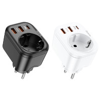 Многофункциональное зарядное устройство HOCO Multifunctional socket NS3 (4000W, 1 розетка + Type-C PD20W + 2*USB 18W)