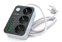 Сетевой фильтр Ldnio Power Socket 3 розетки 6 USB (SE3631) (black)