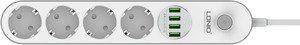 Удлинитель / Сетевой фильтр LDNIO Power Strip Defender Series 4 розетки, 4 USB, 2m (SE4432)